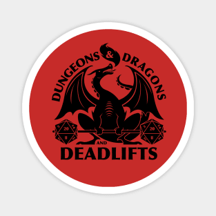 Dungeons and Dragons and Deadlifts Magnet